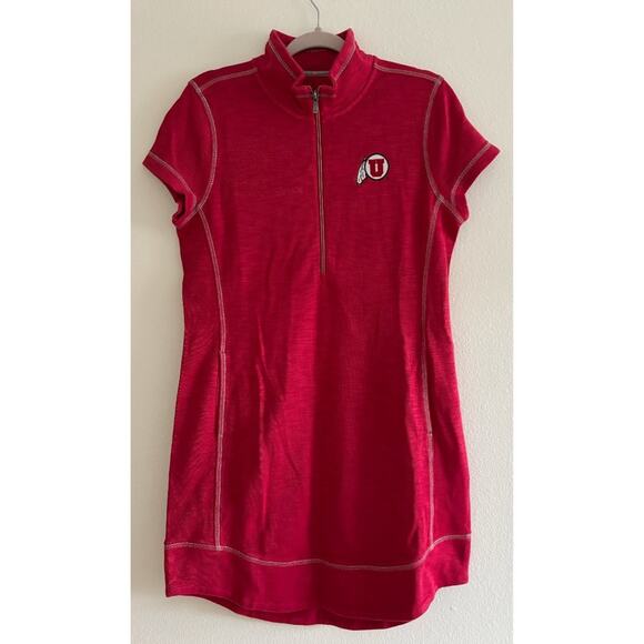 NWT Tommy Bahama Red University of Utah Athletic Dress Pima Cotton Blend Small - Picture 1 of 12